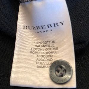 Burberry | Shirts | Authentic Burberry London Black Polo Sz M Slim ...